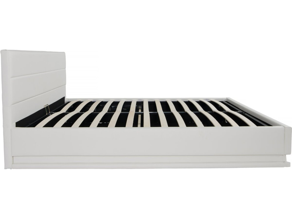 Lit LED avec coffre "Anastasia" - 140 x 190 cm - Blanc