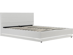 Lit LED avec coffre "Anastasia" - 180 x 200 cm - Blanc