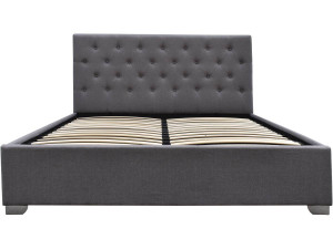 Lit double avec coffre "Tino" - 140 × 190 cm - Gris 2