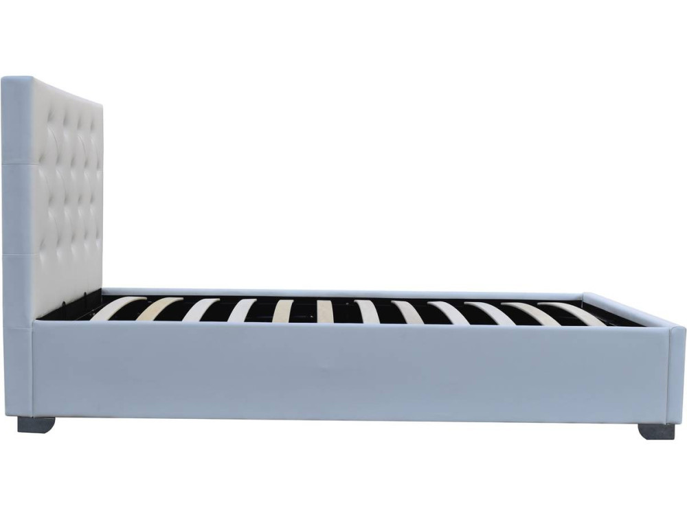 Lit simple avec coffre "Tino" - 90 × 190 cm - Blanc