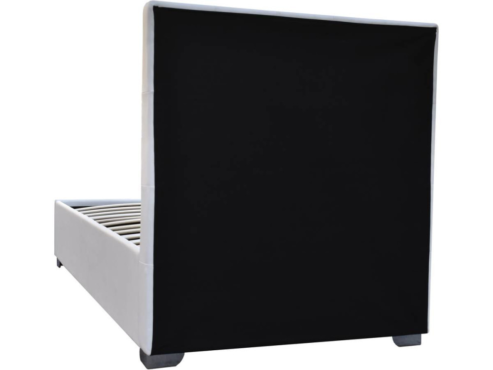 Lit simple avec coffre "Tino" - 90 × 190 cm - Blanc