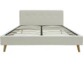 Lit tissu bouclette "Nemo" - 140 x 190 cm - Crème - Crème