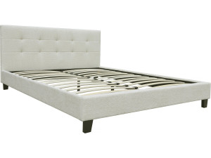 Lit tissu bouclette "Julia" 140x190cm - Crème 2