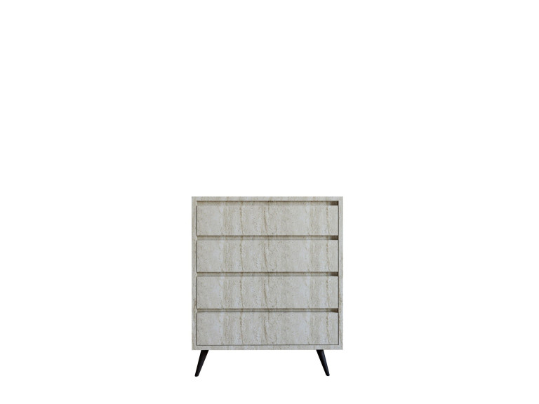 Commode en bois "Suvera" - 70 x 40 x 86 cm - Travertin