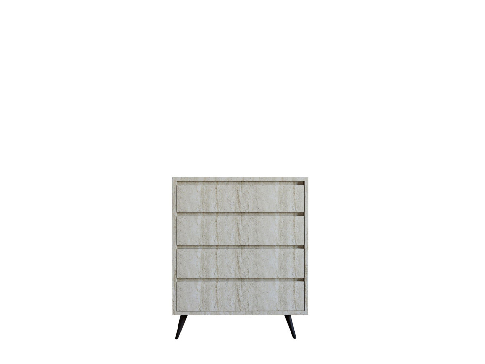 Commode en bois "Suvera" - 70 x 40 x 86 cm - Travertin
