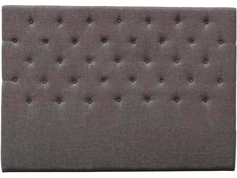 Tête de lit capitonnée "Déco" - 169 cm - Taupe - En tissu