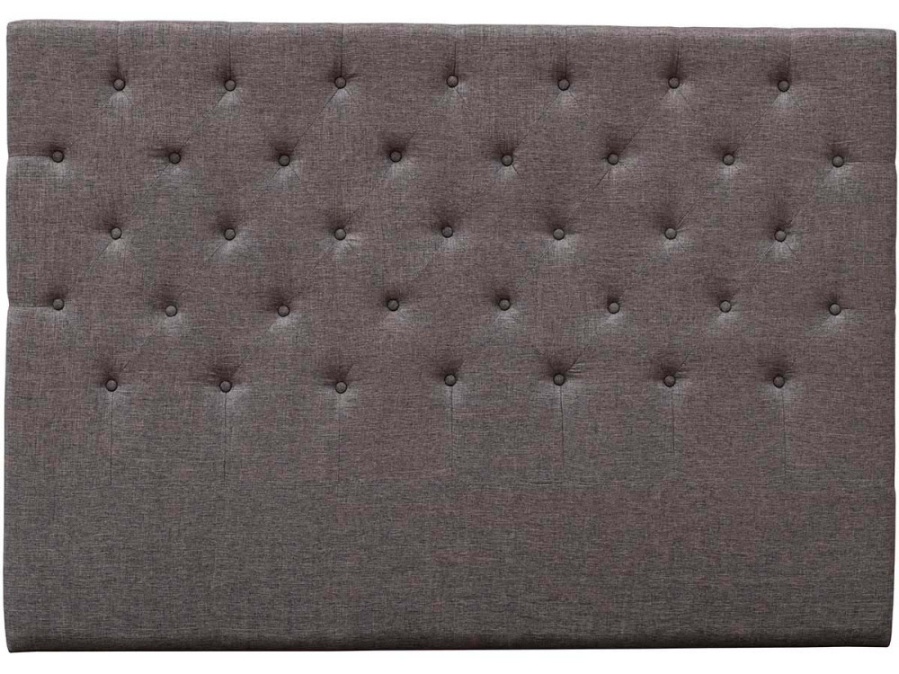Tête de lit capitonnée "Déco" - 169 cm - Taupe - En tissu