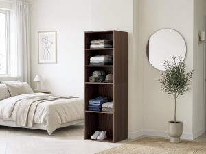 Armoire avec 5 étagères "Opéra" - 60 x 45 x 180 cm - Marron 2