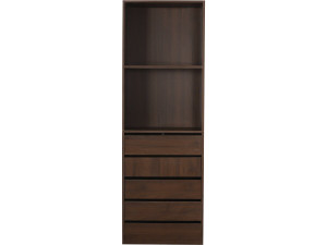 Armoire avec 5 tiroirs et 2 étagères "Opéra" - 60 x 45 x 180 cm - Marron