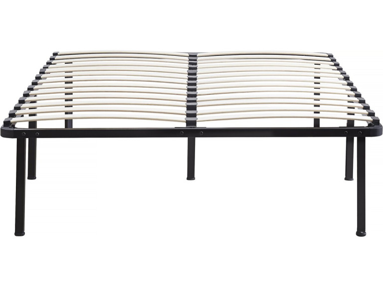 Cadre à lattes + pieds pour matelas 140 x 190 cm - 26 lattes
