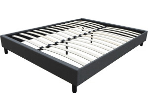 Sommier "Andy" en tissu - 160 x 200 cm - Gris anthracite 2