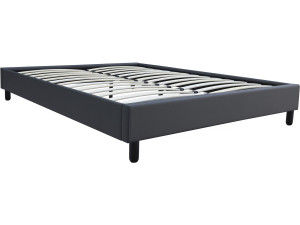 Sommier "Andy" - 160 x 200 cm - PVC - Gris anthracite 2