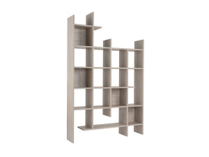 Bibliothèque en bois "Manco" 122 x 25,5 x 188 cm - Travertin