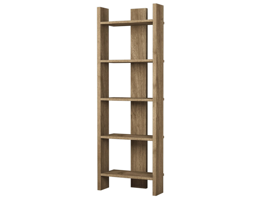 Bibliothèque en bois "Virba" - 52 x 22 x 149 cm - Noyer