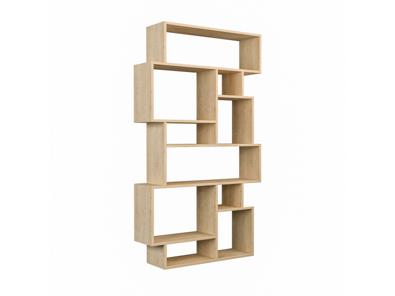 Bibliothèque en bois "Karmato" - 96 x 25 x 168 cm - Chêne de Sonoma