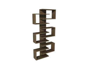 Bibliothèque en bois "Lotus" - 75 x 21 x 161 cm - Noyer