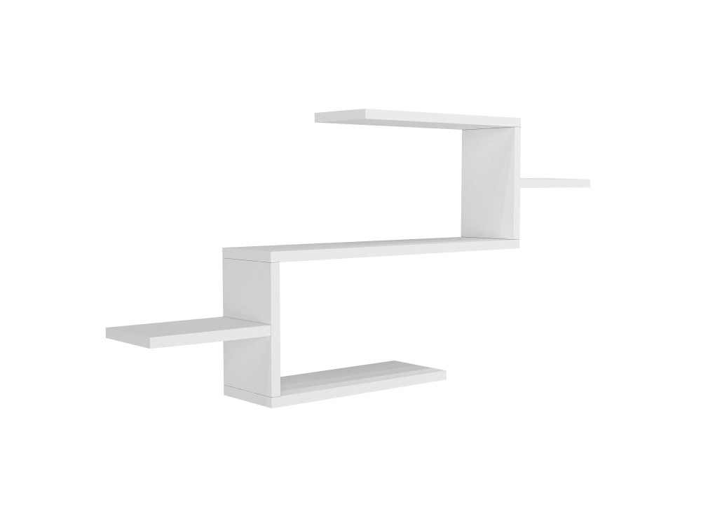 Bibliothèque en bois "Twist" - 104 x 14 x 49 cm - Blanc