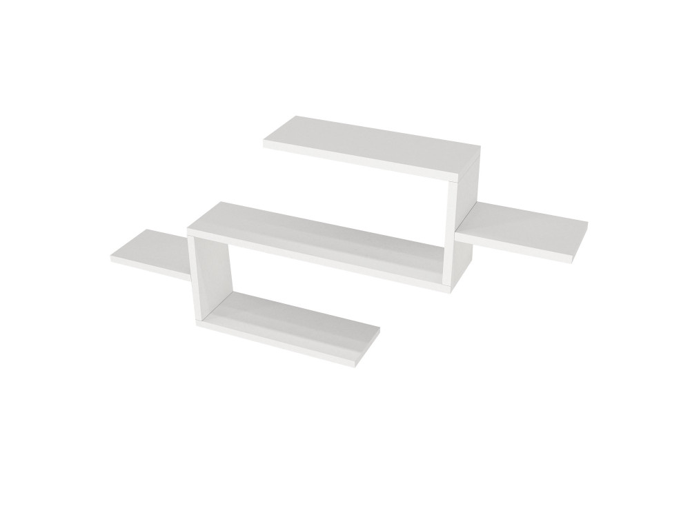 Bibliothèque en bois "Twist" - 104 x 14 x 49 cm - Blanc