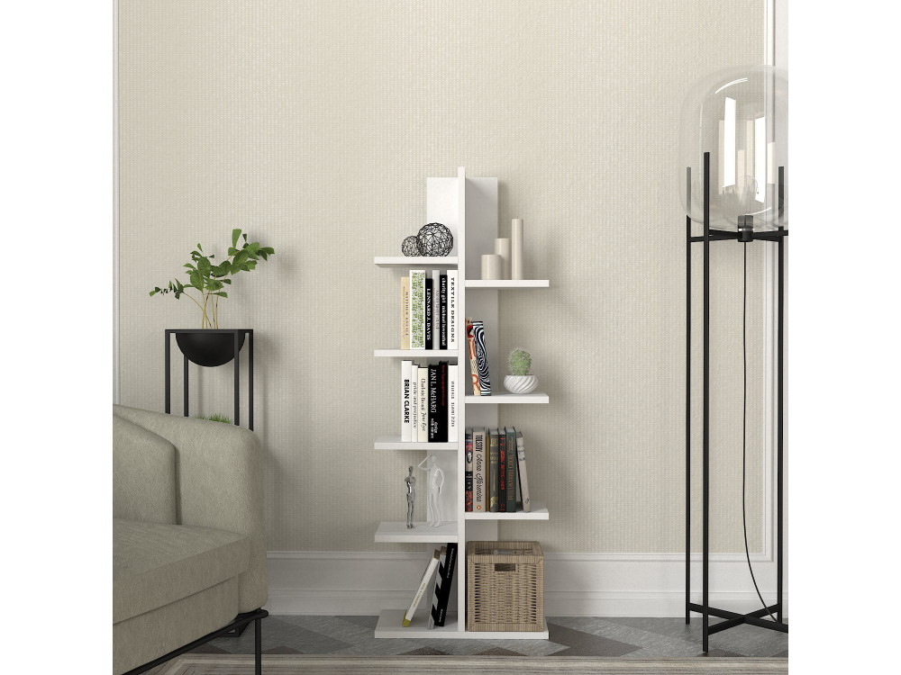 Bibliothèque en bois "Tree" - 45 x 22 x 121 cm - Blanc