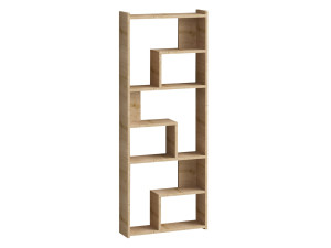 Bibliothèque en bois "Megg" - 60 x 15 x 150 cm - Chêne