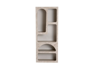 Bibliothèque en bois "Venüs" 60 x 32 x 150 cm - marbre travertin