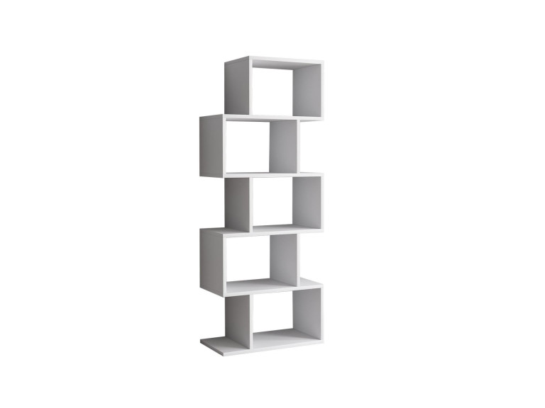 Bibliothèque en bois "Meric" 60 x 30 x 150 cm - Blanc