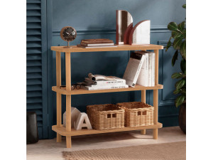 Bibliothèque en bois "Step" - 80 x 28 x 75 cm - Marron 2