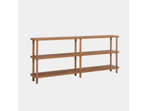 Bibliothèque en bois "Zen" - 180 x 35 x 75 cm - Marron