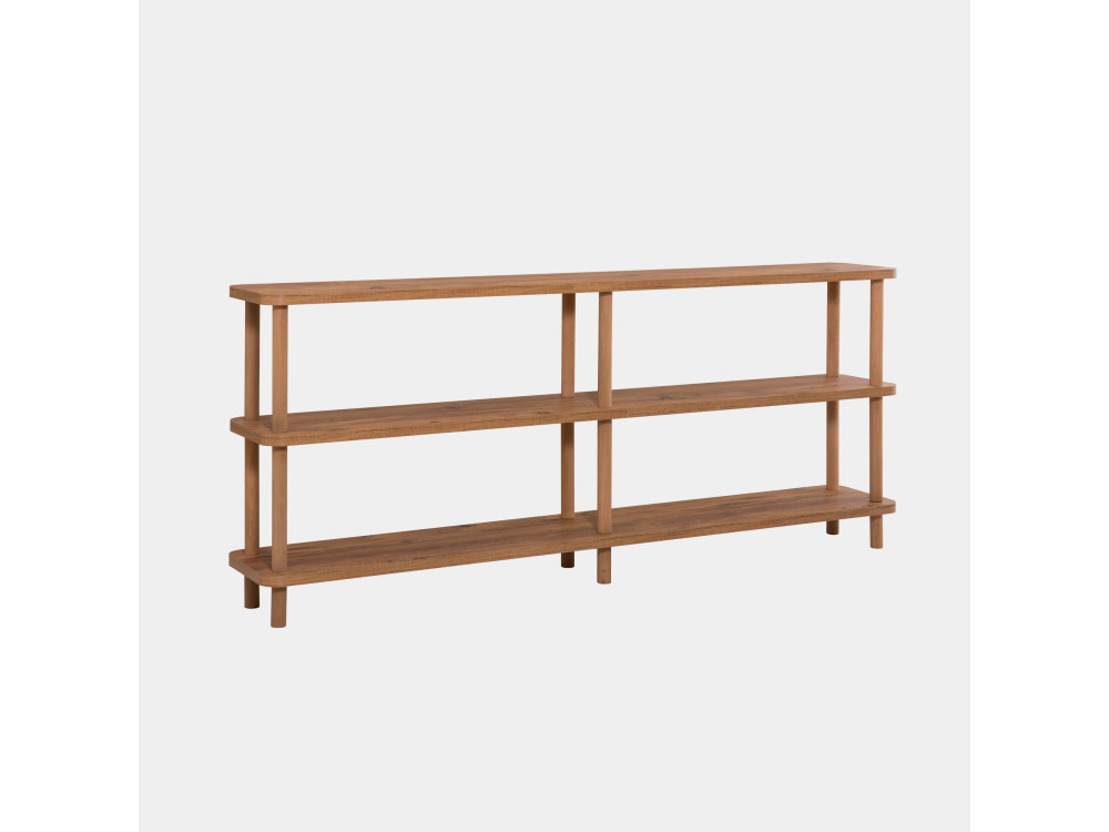 Bibliothèque en bois "Zen" - 180 x 35 x 75 cm - Marron