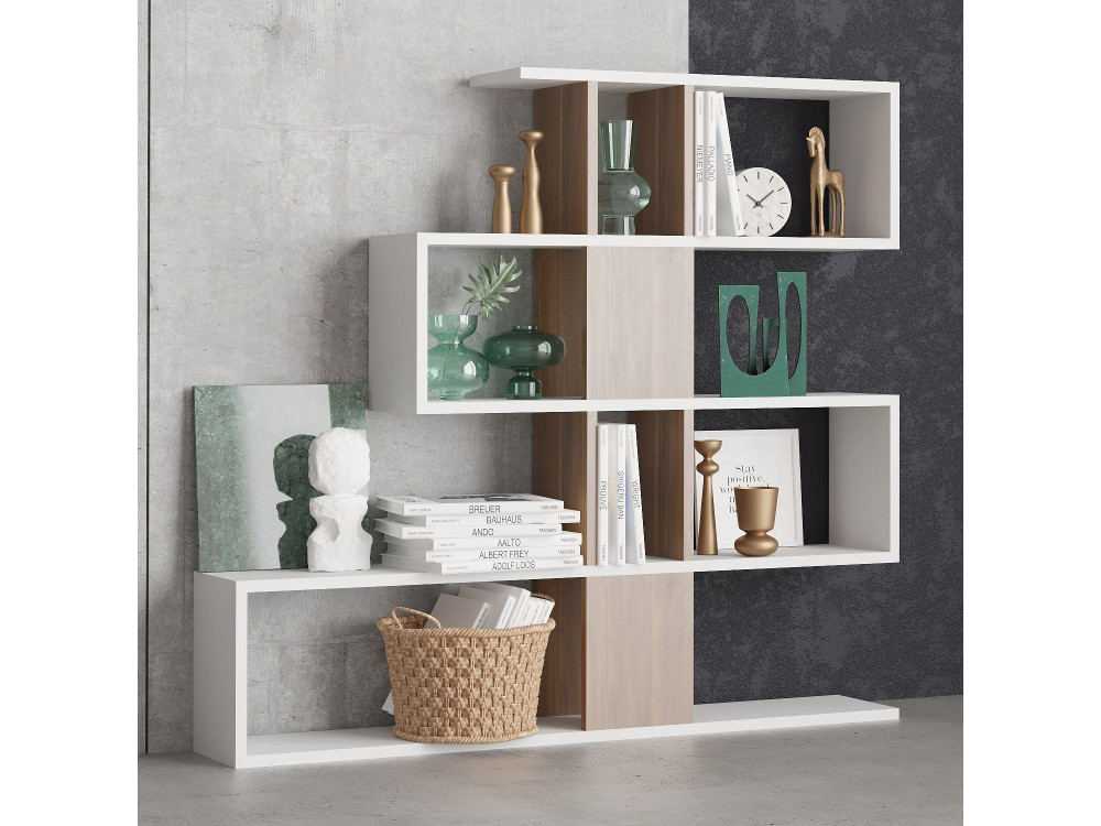 Bibliothèque en bois "Karlin" - 120 x 20 x 109 cm - Blanc