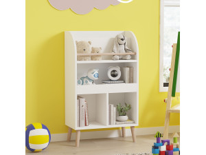 Bibliothèque en bois "Minola" - 60 x 30 x 102 cm - Blanc 2