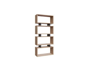 Bibliothèque en bois "Langdon" - 72 x 25 x 161 cm - Gris anthracite