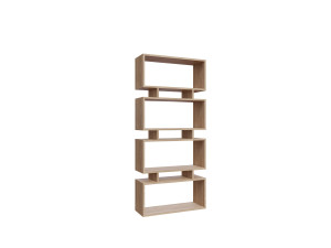 Bibliothèque en bois "Langdon" - 72 x 25 x 161 cm - Beige