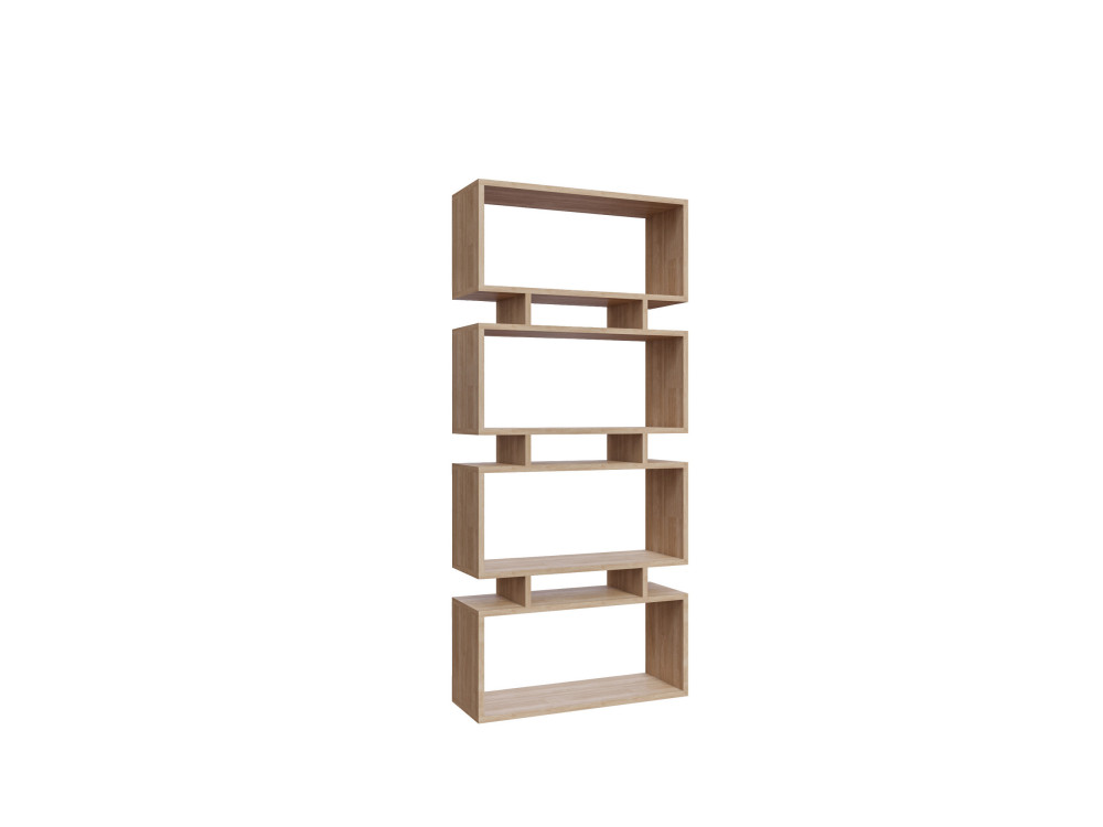 Bibliothèque en bois "Langdon" - 72 x 25 x 161 cm - Beige