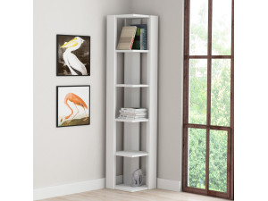 Bibliothèque en bois "Nati" - 32 x 32 x 161 cm - Blanc 2