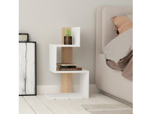 Table d'appoint en bois "Rosie" - 42 x 30 x 72 cm - Chêne blanc 2