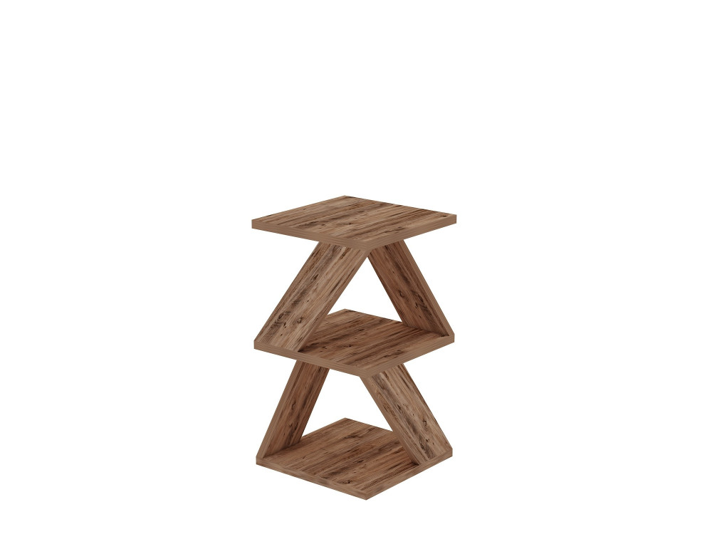 Table d'appoint en bois "Albeni" - 29 x 29 x 54 cm - Pin atlantique