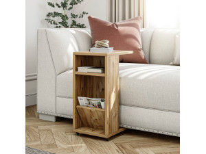 Table d'appoint en bois "Filinta" - 30 x 40 x 63 cm - Marron 2