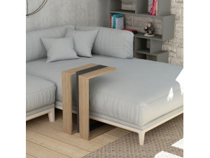 Table d'appoint en bois "Muju" - 30 x 40 x 57 cm - ChêneAnthracite 2