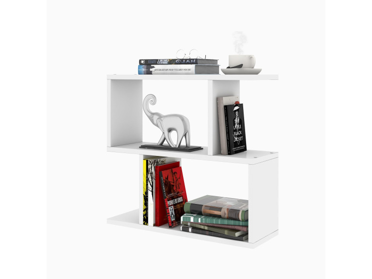Table d'appoint en bois "Lale" - 60 x 20 x 55 cm - Blanc