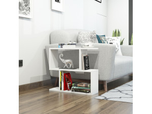 Table d'appoint en bois "Lale" - 60 x 20 x 55 cm - Blanc 2