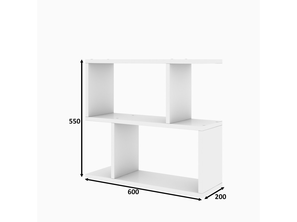 Table d'appoint en bois "Lale" - 60 x 20 x 55 cm - Blanc