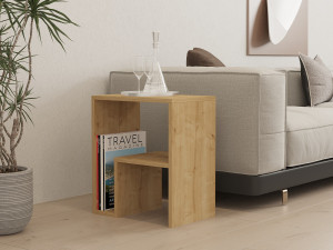 Table d'Appoint en bois "Yepa" - 45 x 29 x 51 cm - Chêne Saphir 2