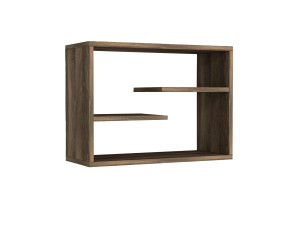 Étagère murale en bois "Tino" - 60 x 19 x 44 cm - Noyer