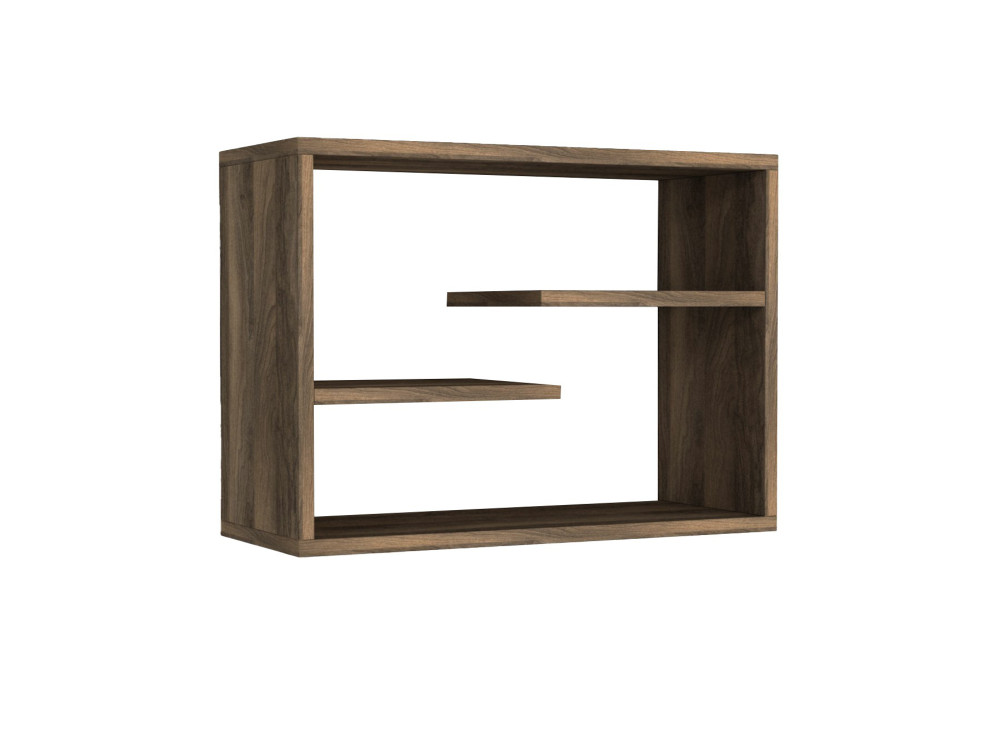 Étagère murale en bois "Tino" - 60 x 19 x 44 cm - Noyer