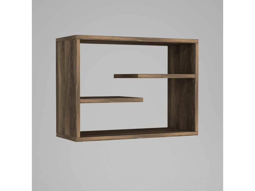 Étagère murale en bois "Tino" - 60 x 19 x 44 cm - Noyer