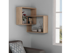 Étagère murale en bois "Ring" - 68 x 60 x 68 cm - Chêne de Sonoma 2