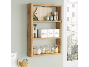 Étagère murale en bois "PR1" - 43 x 9 x 60 cm - Pin atlantique 2