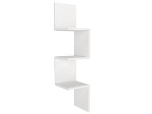 Étagère murale en bois "Corner" - 25 x 25 x 105 cm - Blanc