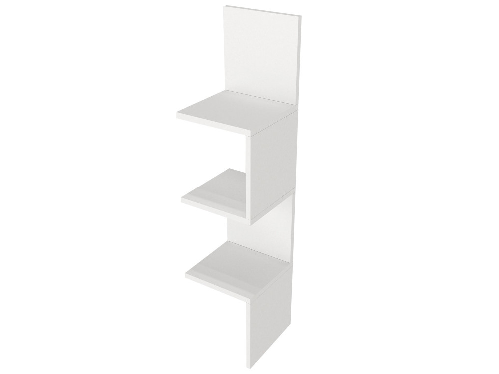 Étagère murale en bois "Corner" - 25 x 25 x 105 cm - Blanc